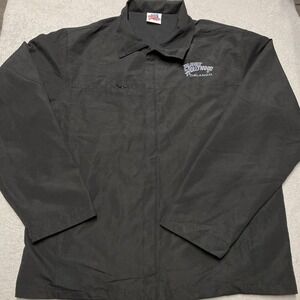Vintage Planet Hollywood Jacket Mens XL Black Windbreaker Orlando Full Zip